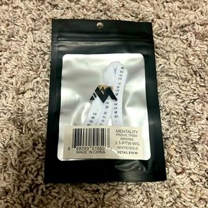 MENTALITY “PROVE THEM WRONG” White/Gold unisex adjustable bracelet